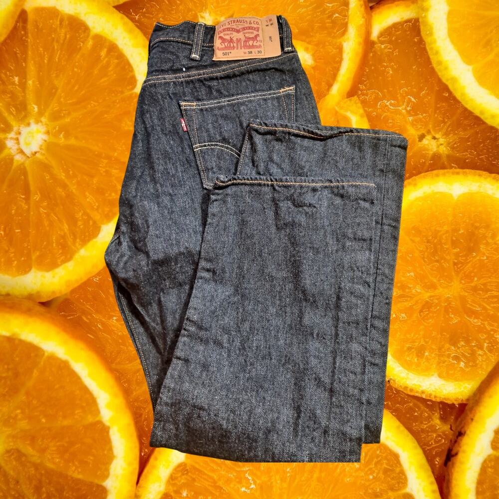 Levi's Men's Black 501 Original Shrink to‎ Fit Straight Leg Jeans Size 38
